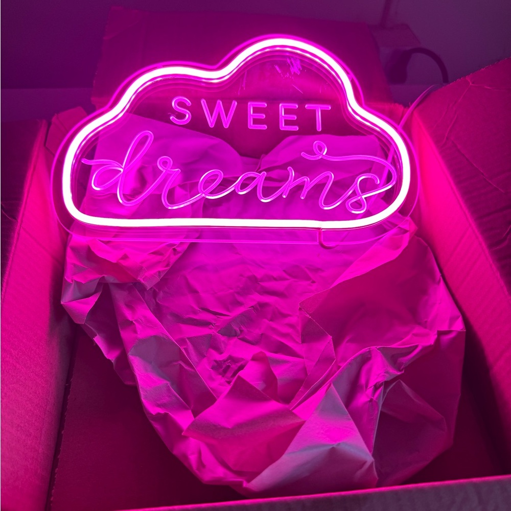 Pink Neon Sweet Dreams Sign